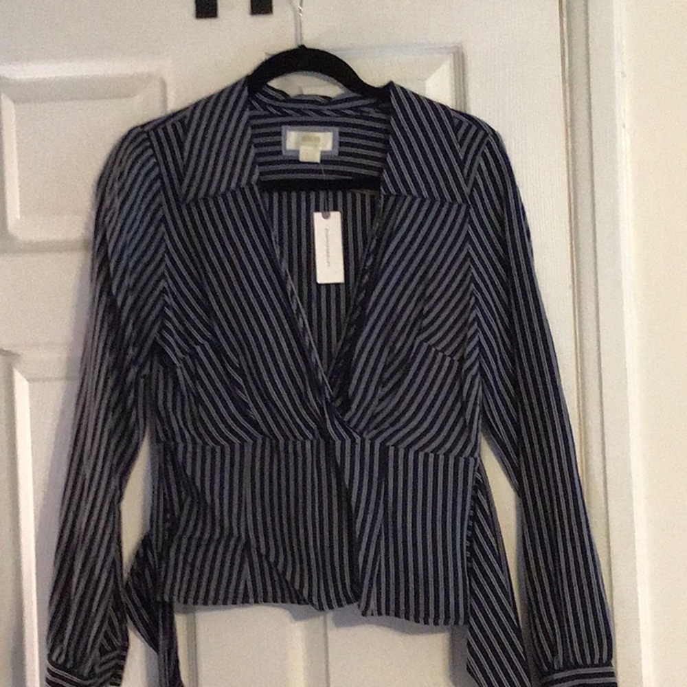 Anthropologie ‘Maeve’ tie front wrap shirt